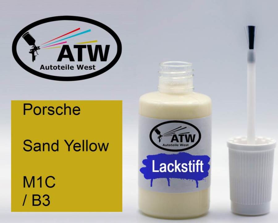 Porsche, Sand Yellow, M1C / B3: 20ml Lackstift, von ATW Autoteile West.